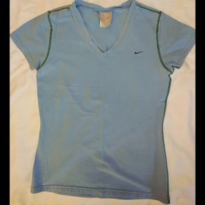 Nike V Neck Cotton/Spandex T Shirt